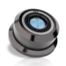 Monosaudio Record Stabilizer 60Hz Rotation Speed 3 in 1 Vibration Reducer Precision Level Stability Vibration Suppression Level Lp Record Turntable LP Disc Stabilizer 320G Aluminum Alloy with