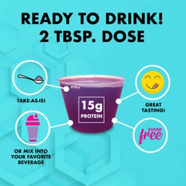 Nutritional Designs Nutritional Designs LPS Liquid Collagen & Whey Protein Supplement - Sugar-Free Non-GMO Drink - Promotes Healthy Skin & Hair for Men & Women (Cherry)