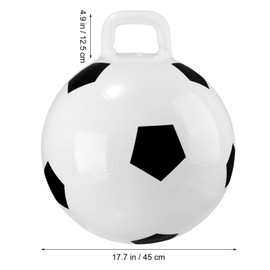 STOBOK Hopper Ball Bouncy Ball with Handles Hop Ball Kangaroo Bouncy Castle Hop Hop Ball Jumping 45 cm (Football)