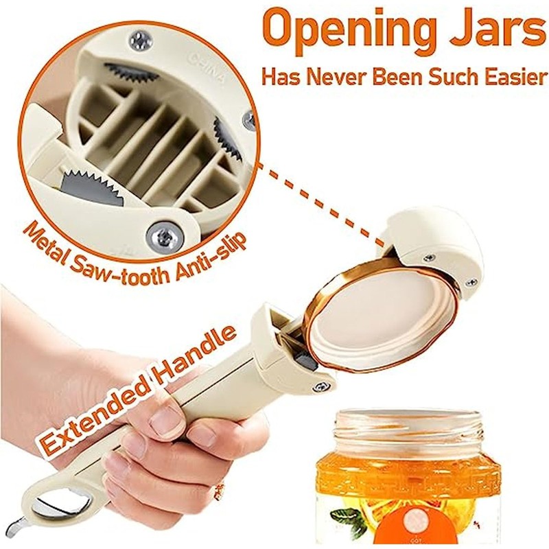 Stainless Steel Adjustable Screwer 3 in 1 Multifunctional Retractable Jar