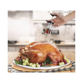 HIC Roasting Meat Marinade Flavor Injector, 9-Inches x 3.25-Inches, 1.5-Ounce Capacity