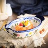 Bicuzat Vintage Butterfly and Flower Pattern Pie Pan, Chicken Shape