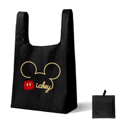 Stuihort Mickey Tote Bag, Canvas A3, Vertical Canvas Bag, Canvas Bag, Mickey Print Leather Pocket, A4 Compatible, Large Capacity, Thick, Great Fashion Item for Work or School, Outings, Cute,