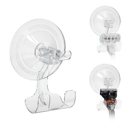 Linkidea 3 Pack Shaver Holder for Shower, Wall Mounted Suction Cup Shaver Hanger for Bathroom, Compatible with Venus Platinum, Fusion 5 Proshield & Proglide, Mach 3 Classic