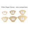 80 Size 6 Brown Coffee Filter Paper Cones by EDESIA
