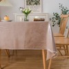 Pioggia Clear Heavy Duty Vinyl Tablecloth with Sewn Finished Edges