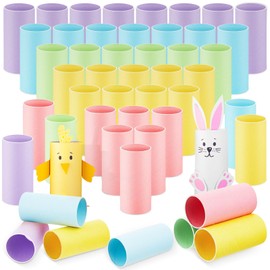 Henoyso 100 Packs Cardboard Tubes for Craft 1.57 x 3.74 Inches DIY Empty Toilet Paper Rolls Craft Cardboard Paper Round Tubes for Kids School Supplies Classrooms Gift DIY Art (Multicolor)