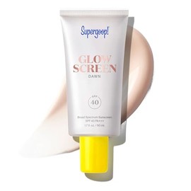 Supergoop! Glowscreen SPF 40 - Glowy Primer + Broad Spectrum Tinted Sunscreen - Helps Filter Blue Light - Hydration - Hyaluronic Acid & Vitamin B6