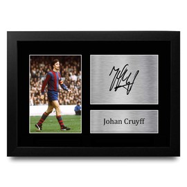 HWC Trading FR A4 Johan Cruyff Barcelona Gifts Signed Mounted Photo Display A4 Fans