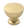 Alzassbg 5 Pack Matt Gold Cabinet Knobs, 1-1/4 Inch(31.5mm) Diameter