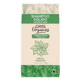Grisi Organics, Shampoo Sólido Menta, 75 Gr