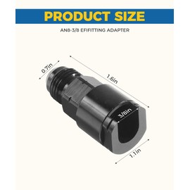 iolory Fuel Line Fittings,Fuel Line Adapter,Aluminum Quick-Disconnect Fitting,Automotive Accessories Quick Connect Disconnect Fuel Rail Adapter (8an to 3/8)