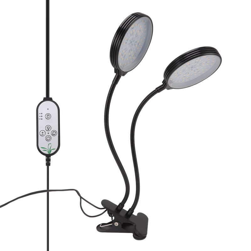 Plant Grow Light Timing 5 Dimmable Levels Waterproof Dual Head