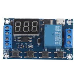 Ouitble Delay Timer Module, DC 6V to 30V Timer Switching Module On/Off Cycle, Trigger, Timer Relay, Digital LED Display, Micro USB, 5.0V, Charging for Electrical Appliances