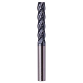 BestParts High Performance Solid Carbide Long End Mill, AlTiN Coated, 4 Flute, 30 Degree Helix, 5/8" Cutting Diameter, 5/8" Shank Diameter, 3" Length of Cut, 6" Overall Length, Square End