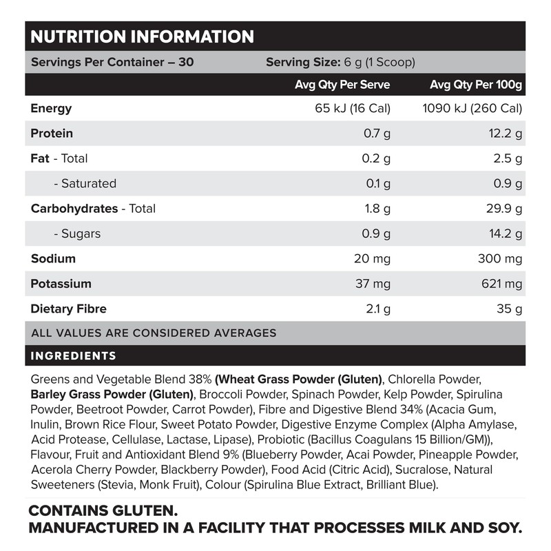 Muscle Nation Daily Greens Strawberry Pineapple 180g