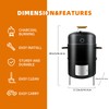 Joyagrill 17-1/2" 3-IN-1 BBQ Smoker Grill Built in Thermometer, Air