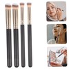 Mikinona 4pcs Face Makeup Brushes Kit Concealer Brush Wooden Handle