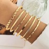 Gold Bracelets for Women Waterproof Dainty Bangle Cuff Bracelets Set