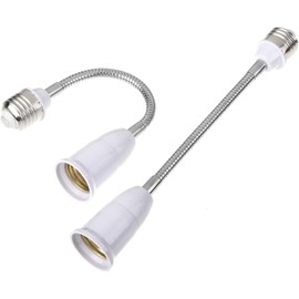 E27 Flexible Light Socket Extender/Adjustable Bulb Extender for Home Light Fixtures/LED Grow Light Socket Stand etc (11inch)