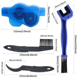 JONMON 6P Bicycle Chain Clean Set Brushes - Brush Suitable for Chain Cleaning on Mountain Bikes, Road Bike, Motorcycles, and Bicycles, Bike Chain Crankset Brush used for Chain, Gear & Sprocket