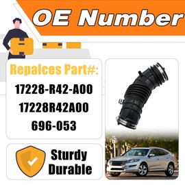 LEVANLIGHT Air Intake Hose Compatible with Honda Accord [EX, EX-L, LX, LX-S] 2008-2012 Crosstour 2012-2015 L4 2.4L Air Intake Duct Tube Boot Replaces# 17228-R42-A00 17228R42A00