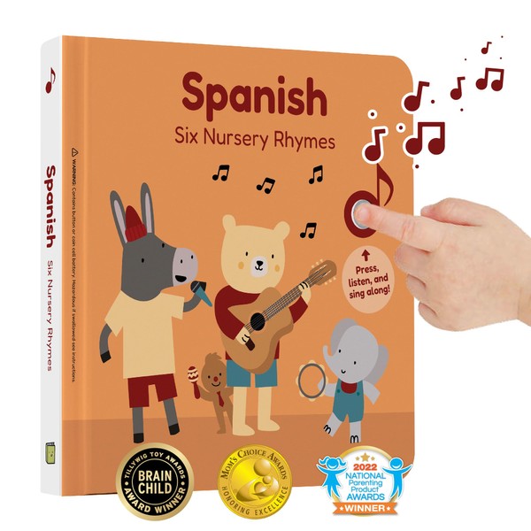 Cali's Books Spanish Nursery Rhymes | Bilingual Children's Book in Spanish with English Translation | Learn Spanish for Kids | Spanish Books for Toddlers 1-3 | 6 Canciones Infantiles en Español