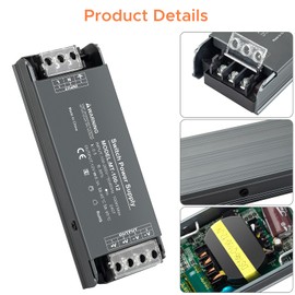 Karyoosi LED Driver 12V, LED Power Supply 100W 8.3A, LED Transformer AC 120V to DC 12V, Compact, and Robust Power Supply for LED Lamps and Strips