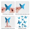 Glitter 3DButterfly Wall Stickers SkyBlue Bring a Serene, Elegant Touch
