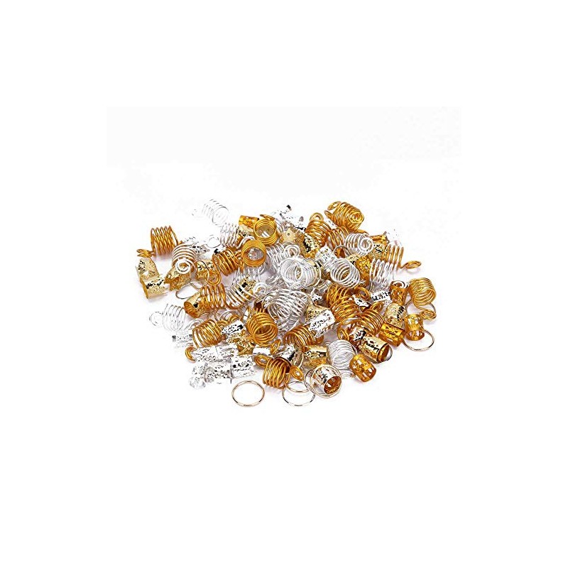 160pcs Anillos para Trenzas para el Cabello Anillo para Rastas