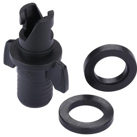 Omter Inflatable Boat Foot Pump Halkey-Roberts HR Hose Adapter H-R Valve Adapter (Black)