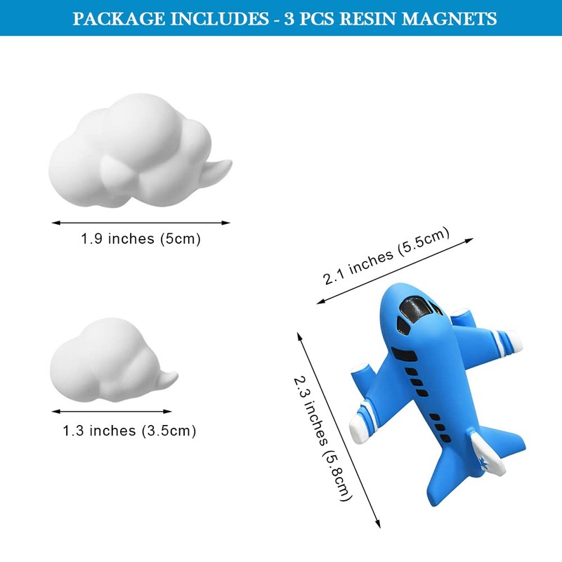 Aircraft Fridge Magnet, Airplane Clouds Refrigerator Magnets, Fun Magnets Novelty