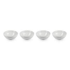Le Creuset Stoneware Set of 4 Soup Bowls, 22 oz. (6.25") each, White