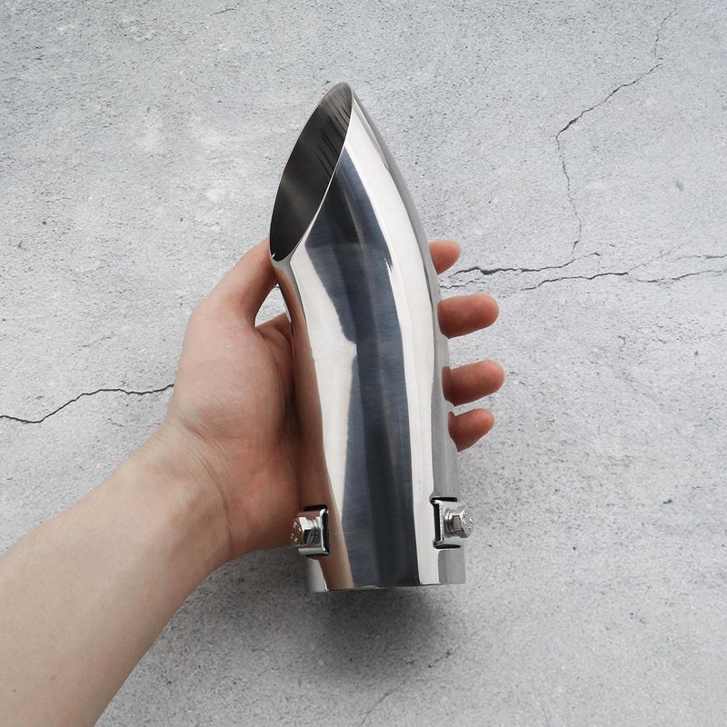 Car exhaust tailpipe, exhaust trims, tailpipes bent downwards, suitable for