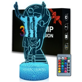 Magiclux Magiclux Argentina Football Player #10 Night Light for Boys,16 Color Changing Dimmable with Remote Room Football Decor,Desk Lamp for Football Fans Kids Teens Men Birthday Christmas Gifts