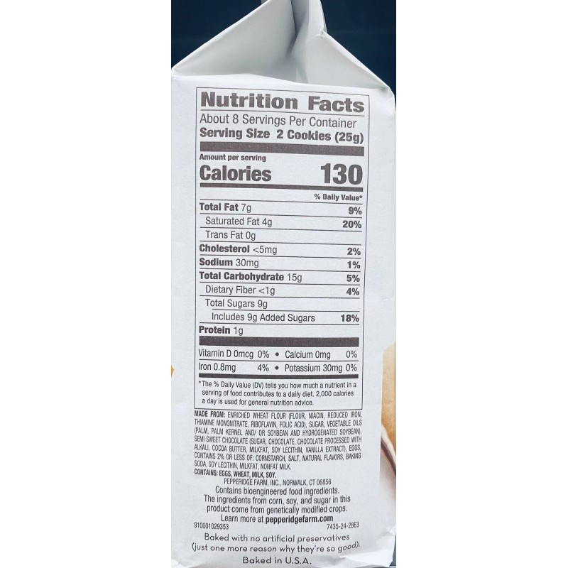 Pepperidge Farm Milano ORANGE CHOCOLATE Cookies 7 oz Bag -