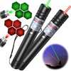 LETEAPII [2PCS] Green Light Flashlight and Red Light Flashlight, Long