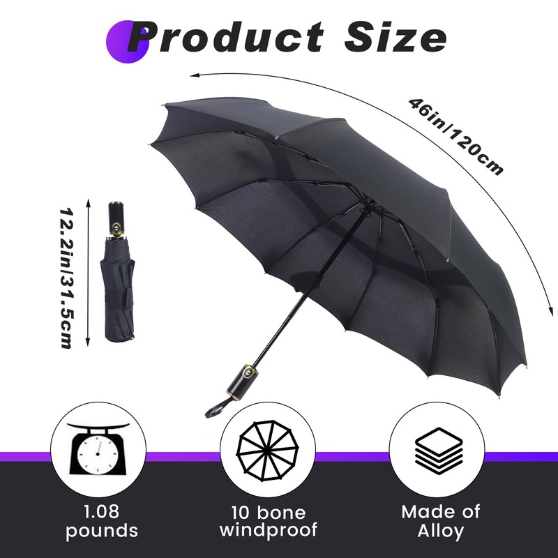 BSDYCL Umbrella Windproof Strong,with Vented Double Canopy - Compact Umbrella