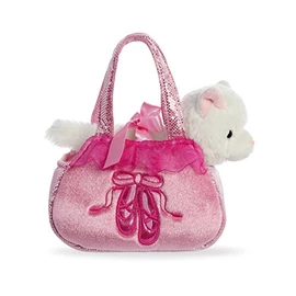 Aurora, 32828, Fancy Pal, Ballet Cat, 8In, Soft Toy, Pink and White