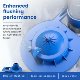 Universal Toilet Flapper - High-Quality 2-inch Toilet Stopper Flapper Replacement Compatible with Many Major Toilet Brands - Water Saving, Lasting Rubber Flush Valve Seal with Stainless Steel Chain