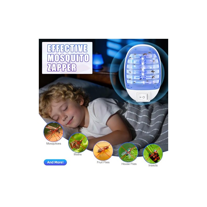 6 Pack Bug Zapper Indoor, Electronic Fly Trap Insect Killer,