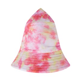 MILAKOO Women's Fishing Hat Tie-Dye Bucket Hat Men Women Foldable Reversible Double Sided Summer Hat for Outdoor Sun Protection, pink