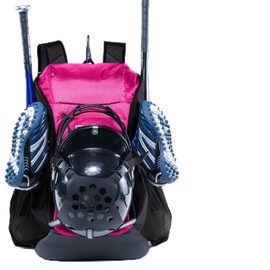 VIGEGARI Baseball Bag Softball Bat Bag - Baseball Backpack Adult with Gear Klip To Hold Baseball Glove, Baseball Essential Gear - Youth Baseball Bag for Boys, Girls, Baseball Accessories