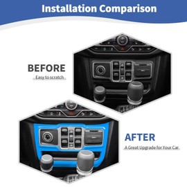 RT-TCZ for Jeep JL Center Dash Window Switch Panel Trim Cover for Jeep Wrangler JL JLU Gladiator JT 2018-2024 Baby Blue Interior Accessories
