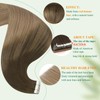 Easyouth Balayage Tape in Hair Extensions Human Hair Ombre Brown