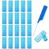 Ulifebetter 20팩 스냅 헤어 롤러 플라스틱 세트 0.98인치/2.5cm 무열 스냅온