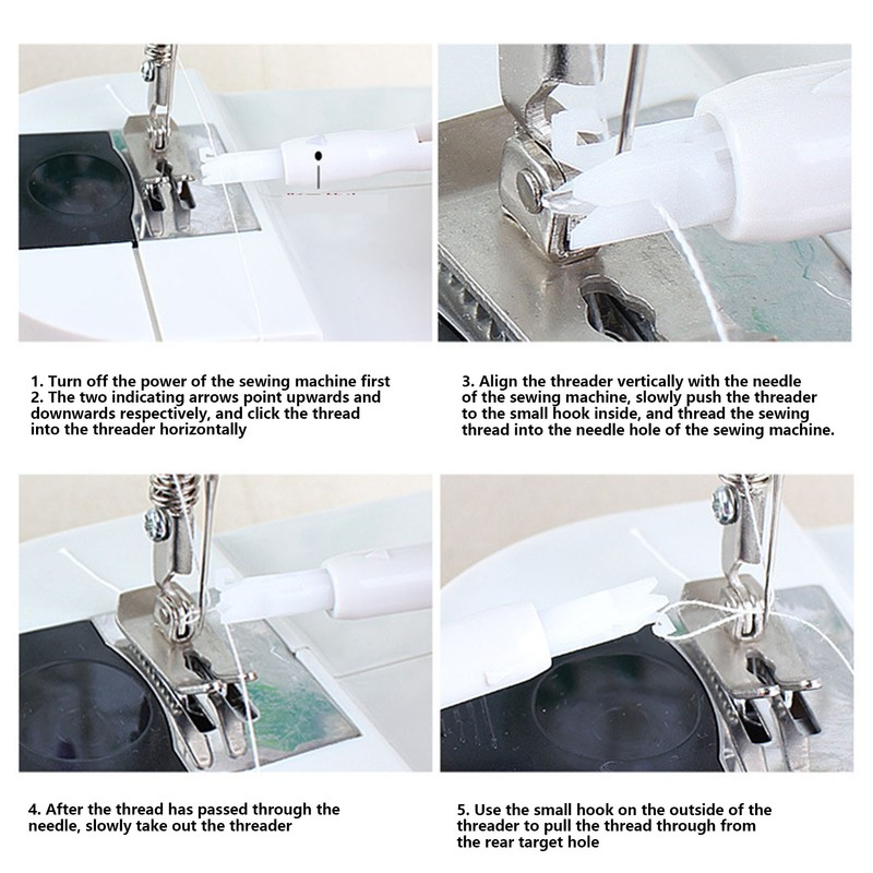 5 Pcs Needle Threaders Household Sewing Machine Automatic Threader Needle