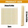 Fizzix 2 PCS Bamboo Sushi Mat Set, Traditional Rolling Mats