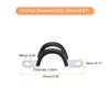 TOP-VIGOR 12Pcs 22mm(7/8") Rubber Cushioned Stainless Steel U-Shaped Pipe Clamp