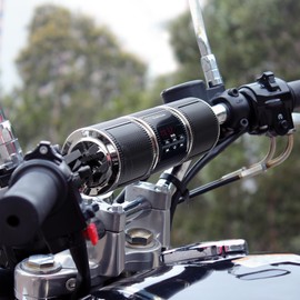 GoHawk Motorcycle Speakers Bluetooth, Waterproof Motorcycle Audio System Built-in Amplifier, FM Radio, AUX Input, USB - Universal Fit for 7/8" to 1.25" Handlebar